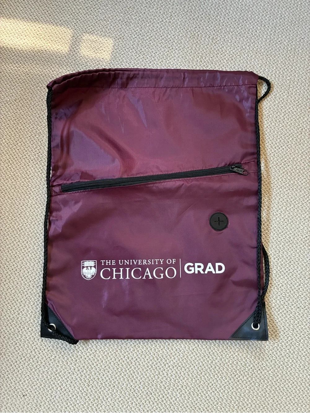 The University of Chicago Maroon Drawstring Backpack UChicago